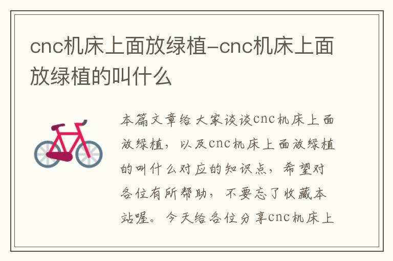 cnc机床上面放绿植-cnc机床上面放绿植的叫什么