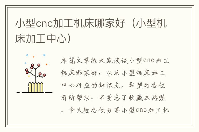 小型cnc加工机床哪家好(小型机床加工中心)