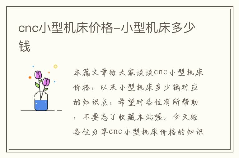 cnc小型机床价格-小型机床多少钱