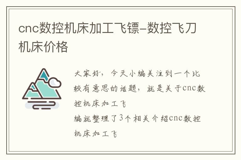 cnc数控机床加工飞镖-数控飞刀机床价格