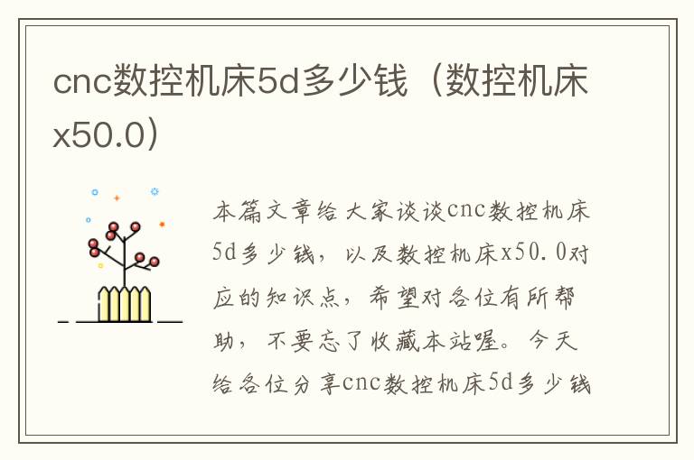 cnc数控机床5d多少钱(数控机床x50.0)
