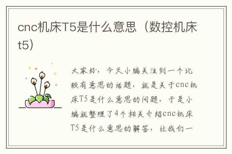 cnc机床T5是什么意思(数控机床t5)