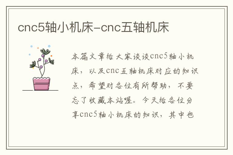 cnc5轴小机床-cnc五轴机床
