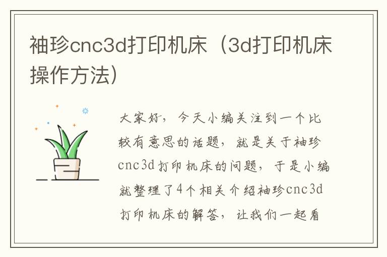 袖珍cnc3d打印机床(3d打印机床操作方法)