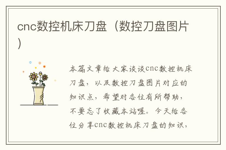 cnc数控机床刀盘(数控刀盘图片)