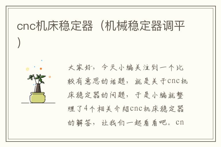 cnc机床稳定器(机械稳定器调平)