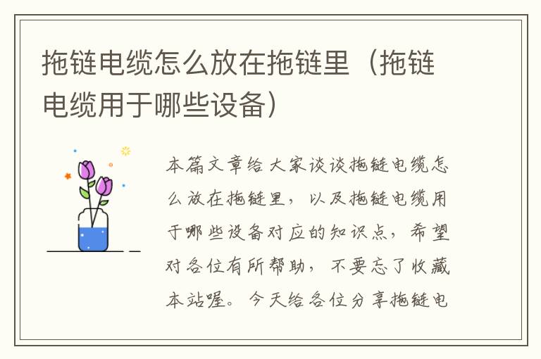 拖链电缆怎么放在拖链里(拖链电缆用于哪些设备)