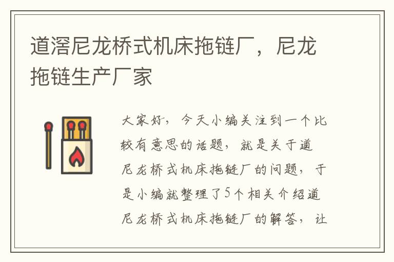 道滘尼龙桥式机床拖链厂,尼龙拖链生产厂家