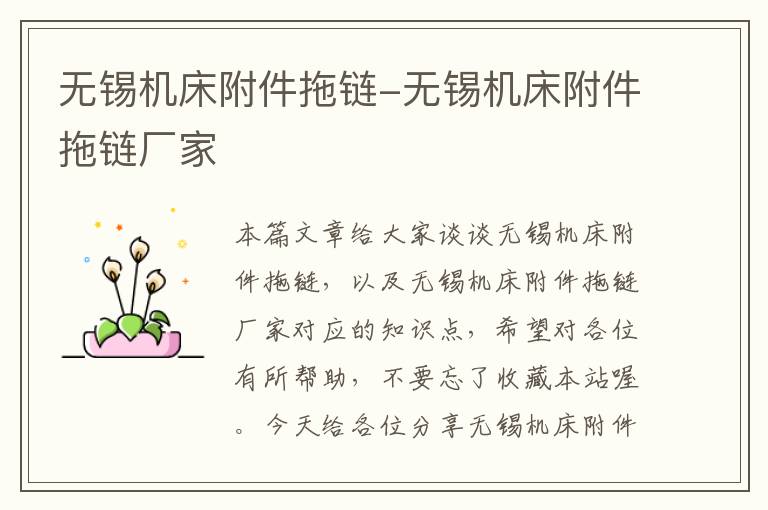 无锡机床附件拖链-无锡机床附件拖链厂家