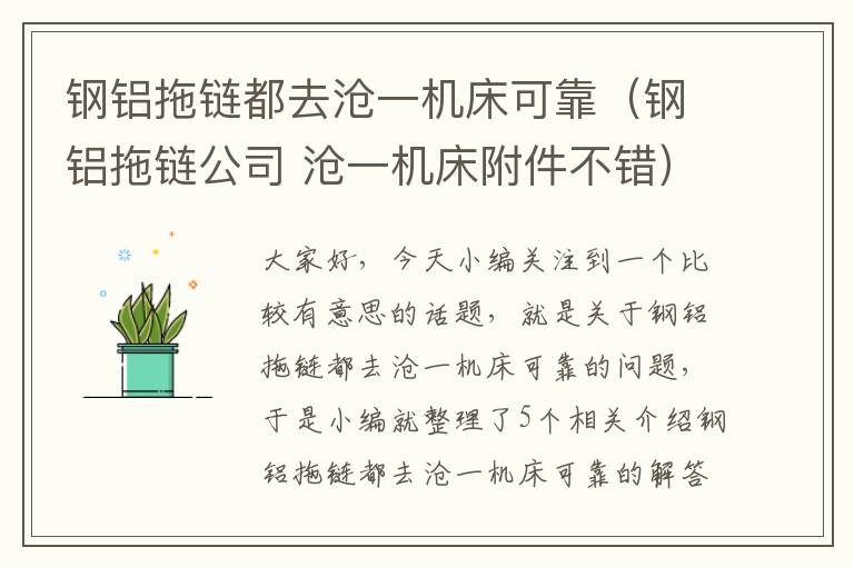 钢铝拖链都去沧一机床可靠(钢铝拖链公司 沧一机床附件不错)