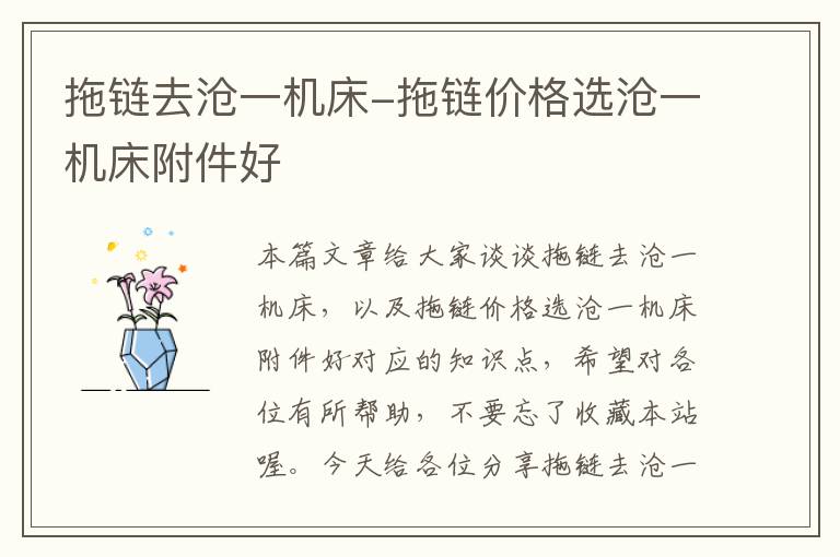 拖链去沧一机床-拖链价格选沧一机床附件好