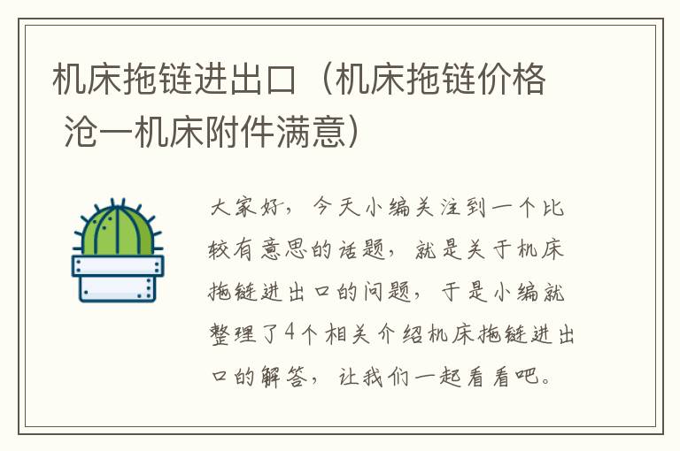 机床拖链进出口(机床拖链价格 沧一机床附件满意)