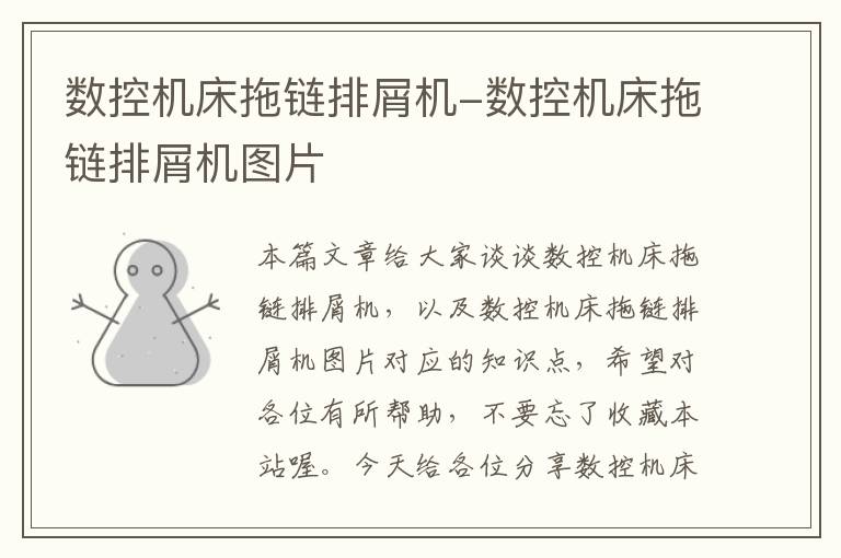 数控机床拖链排屑机-数控机床拖链排屑机图片