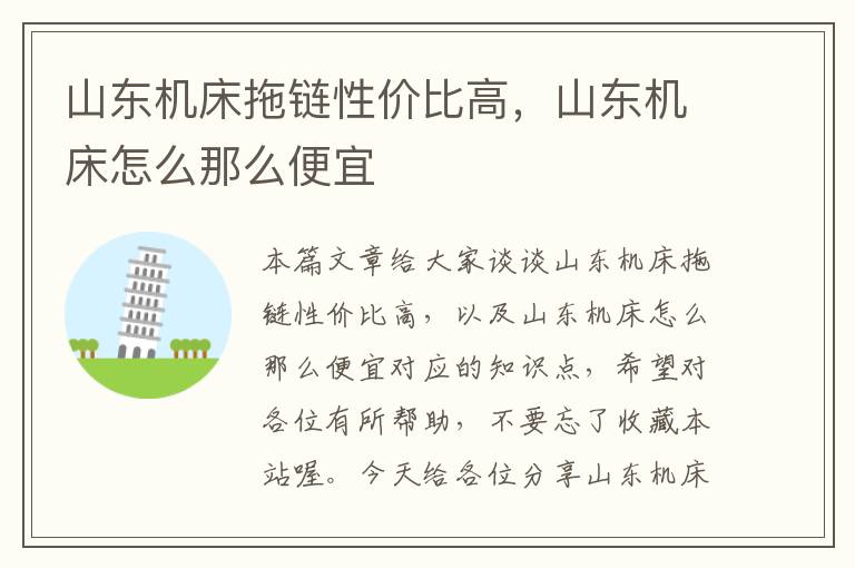 山东机床拖链性价比高,山东机床怎么那么便宜