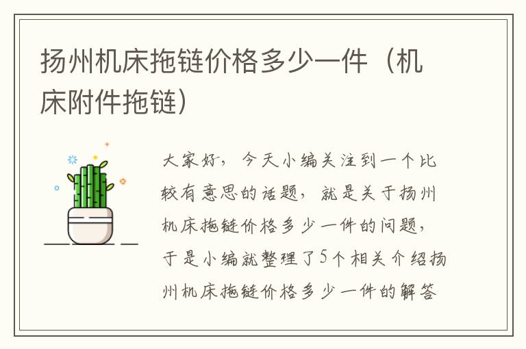扬州机床拖链价格多少一件(机床附件拖链)