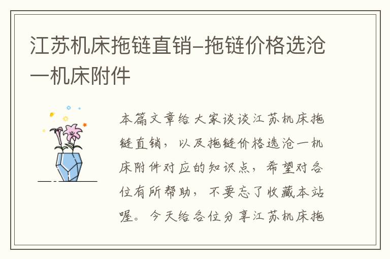 江苏机床拖链直销-拖链价格选沧一机床附件