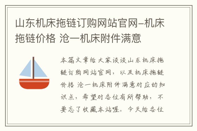 山东机床拖链订购网站官网-机床拖链价格 沧一机床附件满意