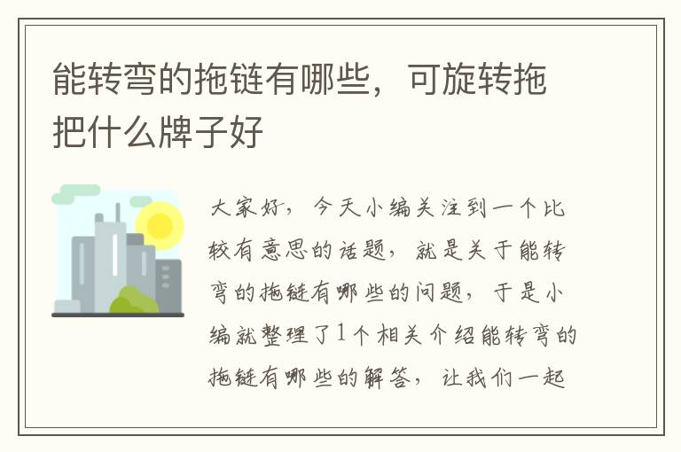 能转弯的拖链有哪些,可旋转拖把什么牌子好