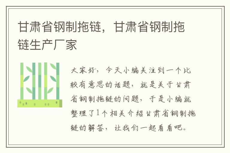 甘肃省钢制拖链,甘肃省钢制拖链生产厂家