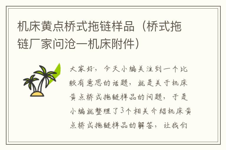 机床黄点桥式拖链样品(桥式拖链厂家问沧一机床附件)