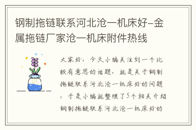 钢制拖链联系河北沧一机床好-金属拖链厂家沧一机床附件热线