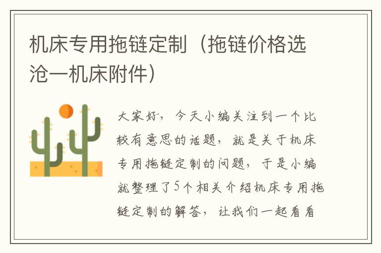 机床专用拖链定制(拖链价格选沧一机床附件)
