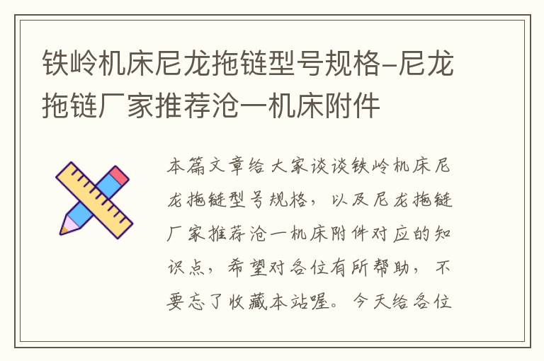 铁岭机床尼龙拖链型号规格-尼龙拖链厂家推荐沧一机床附件