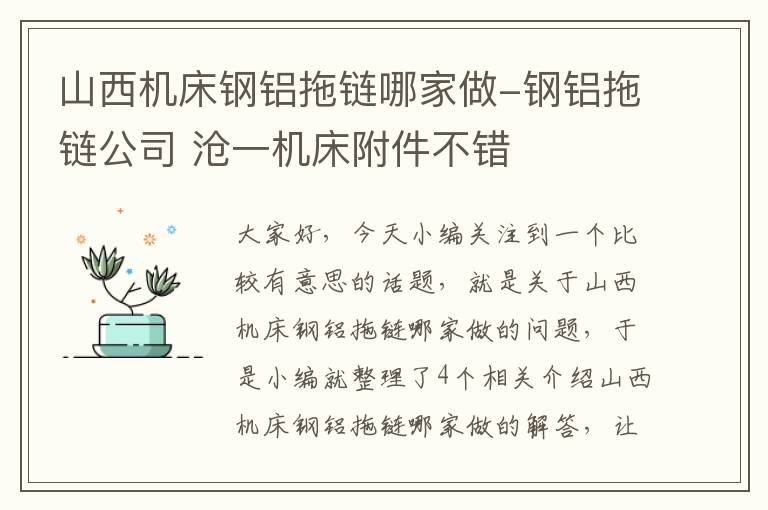 山西机床钢铝拖链哪家做-钢铝拖链公司 沧一机床附件不错