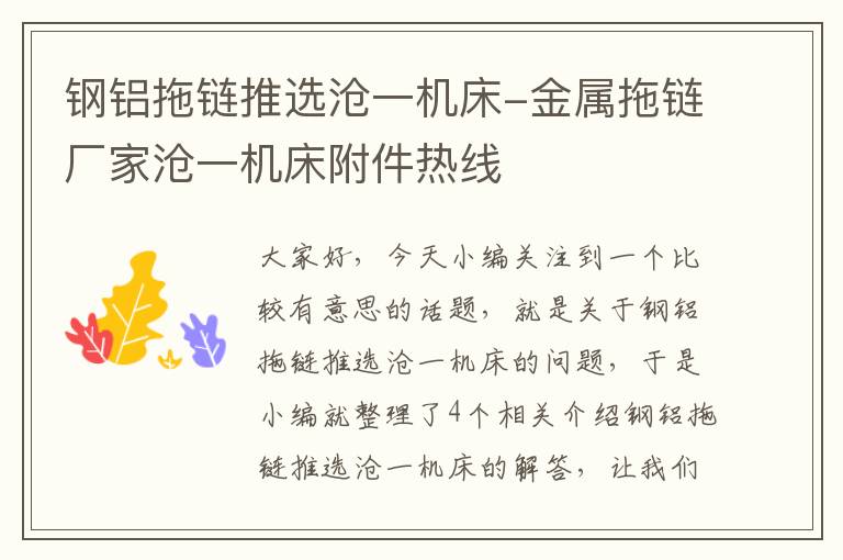 钢铝拖链推选沧一机床-金属拖链厂家沧一机床附件热线
