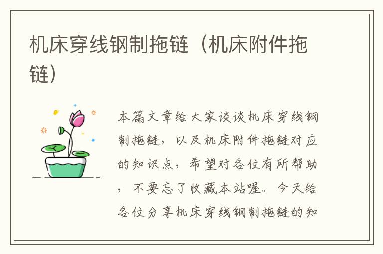 机床穿线钢制拖链(机床附件拖链)