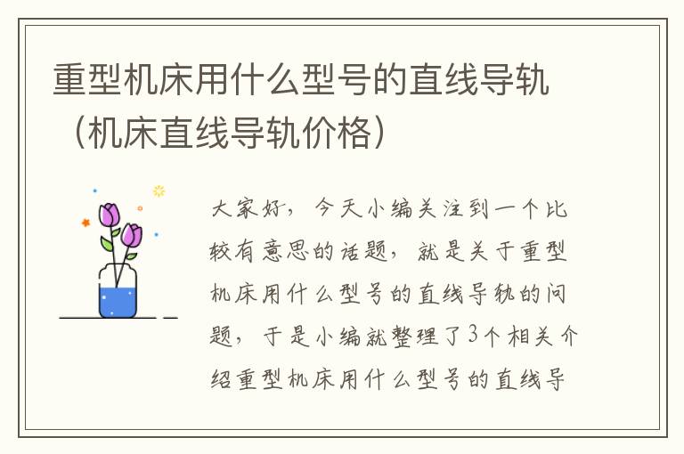 重型机床用什么型号的直线导轨(机床直线导轨价格)