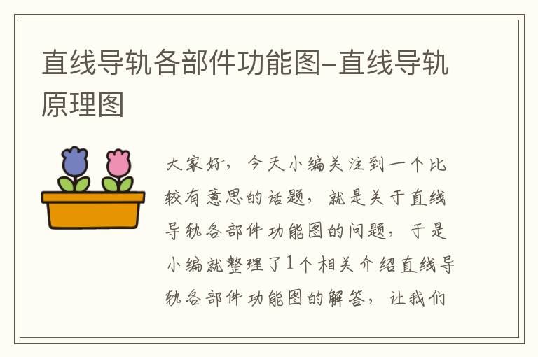 直线导轨各部件功能图-直线导轨原理图