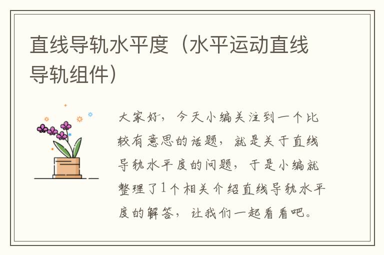 直线导轨水平度(水平运动直线导轨组件)