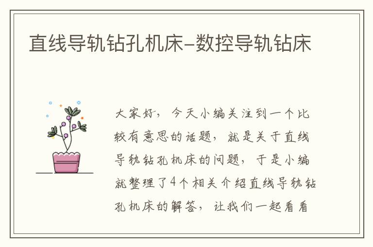 直线导轨钻孔机床-数控导轨钻床
