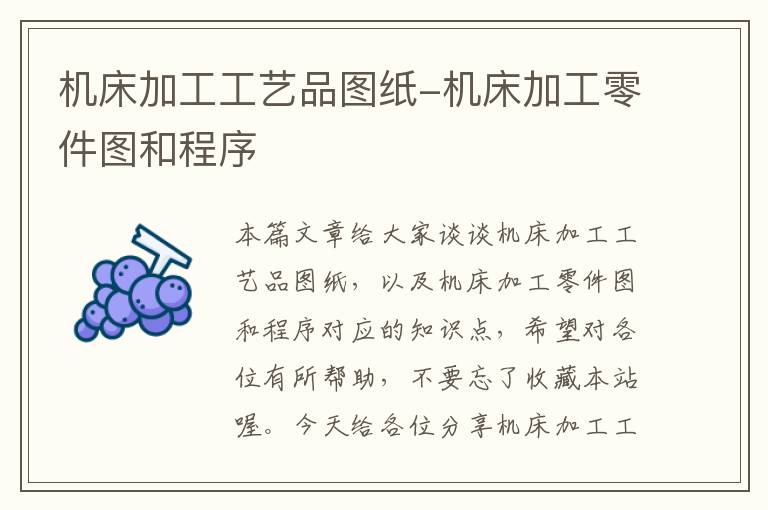 机床加工工艺品图纸-机床加工零件图和程序