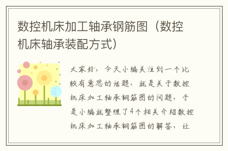 数控机床加工轴承钢筋图(数控机床轴承装配方式)
