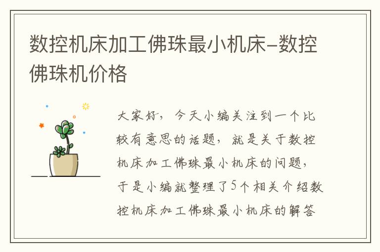 数控机床加工佛珠最小机床-数控佛珠机价格