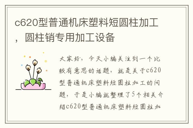 c620型普通机床塑料短圆柱加工,圆柱销专用加工设备