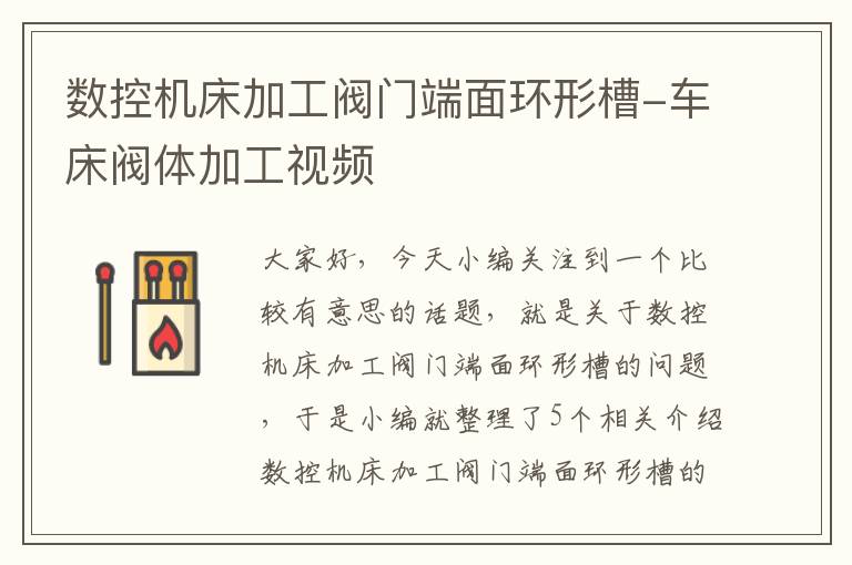 数控机床加工阀门端面环形槽-车床阀体加工视频