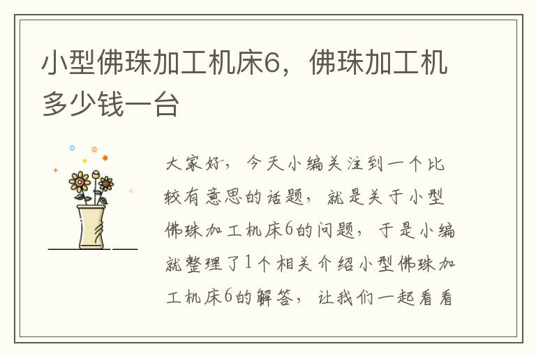小型佛珠加工机床6,佛珠加工机多少钱一台