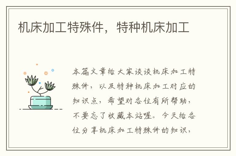 机床加工特殊件,特种机床加工