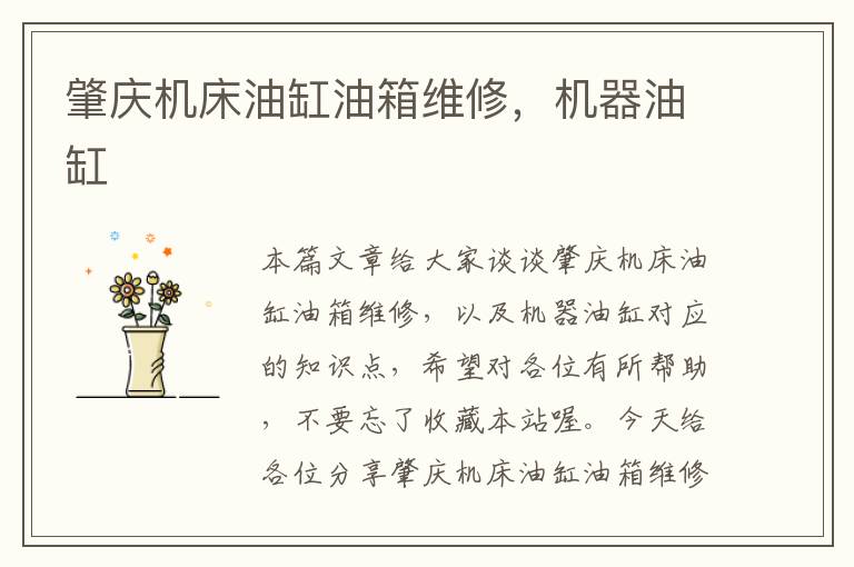 肇庆机床油缸油箱维修,机器油缸