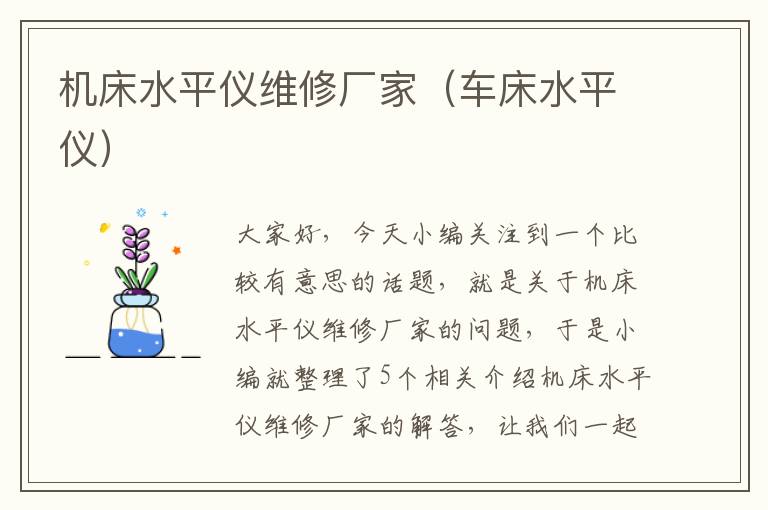 机床水平仪维修厂家(车床水平仪)
